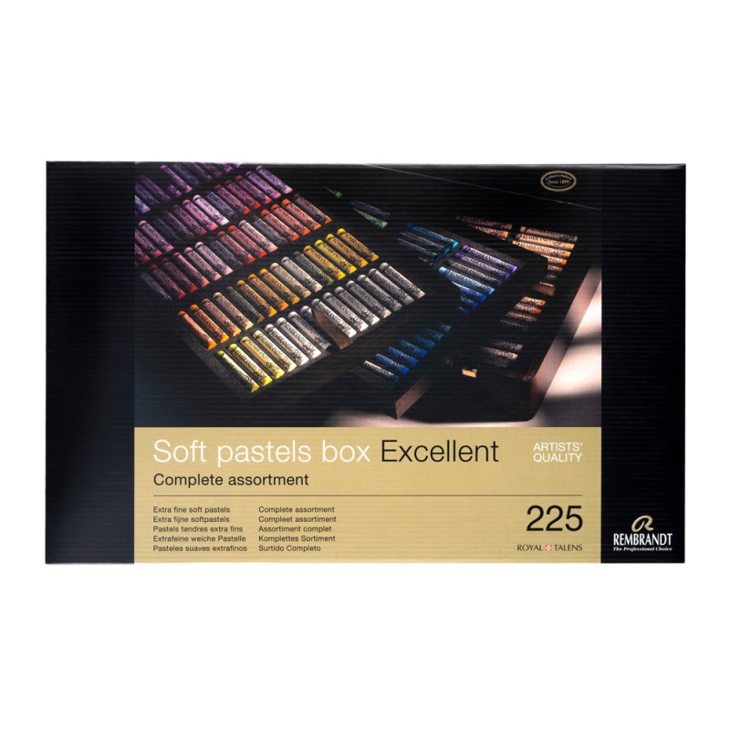 Remdrandt : Soft Pastel Boya Seti : Excellent Box : 225 Renk (Tam Boy - Ahşap Kutu)