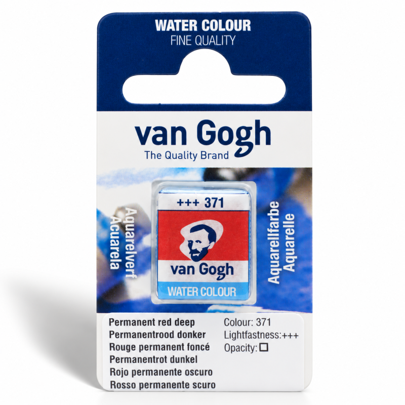 Van Gogh : Yarım Tablet Sulu Boya : Permanent Red Deep