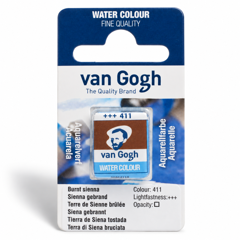 Van Gogh : Yarım Tablet Sulu Boya : Burnt Sienna