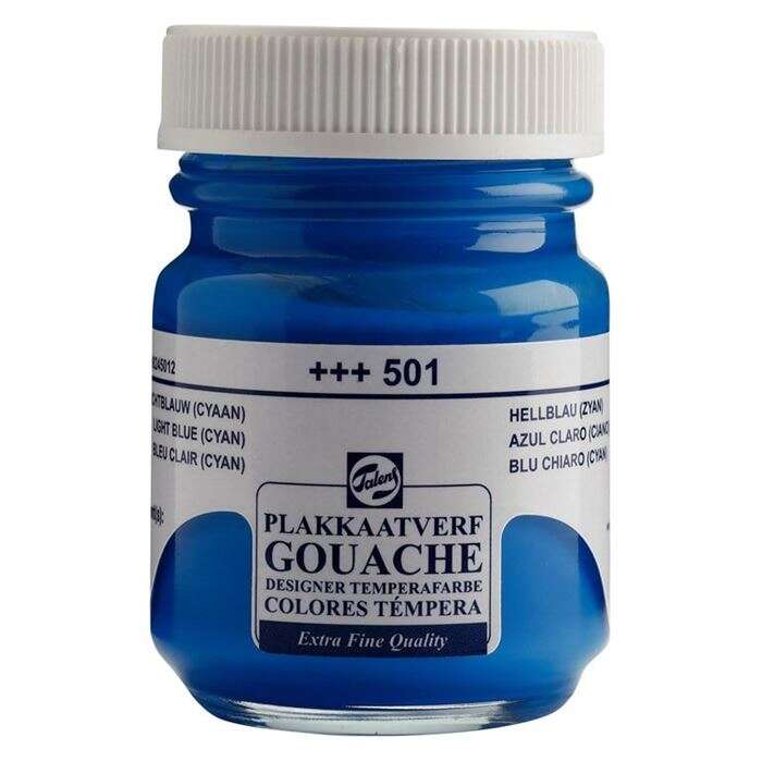 Talens : Gouache : Guaj Boya : 50 ml : Light Blue (Cyan)