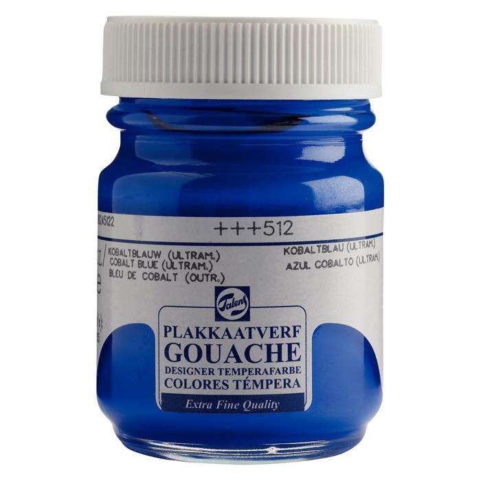 Talens : Gouache : Guaj Boya : 50 ml : Cobalt Blue (Ultramarine)