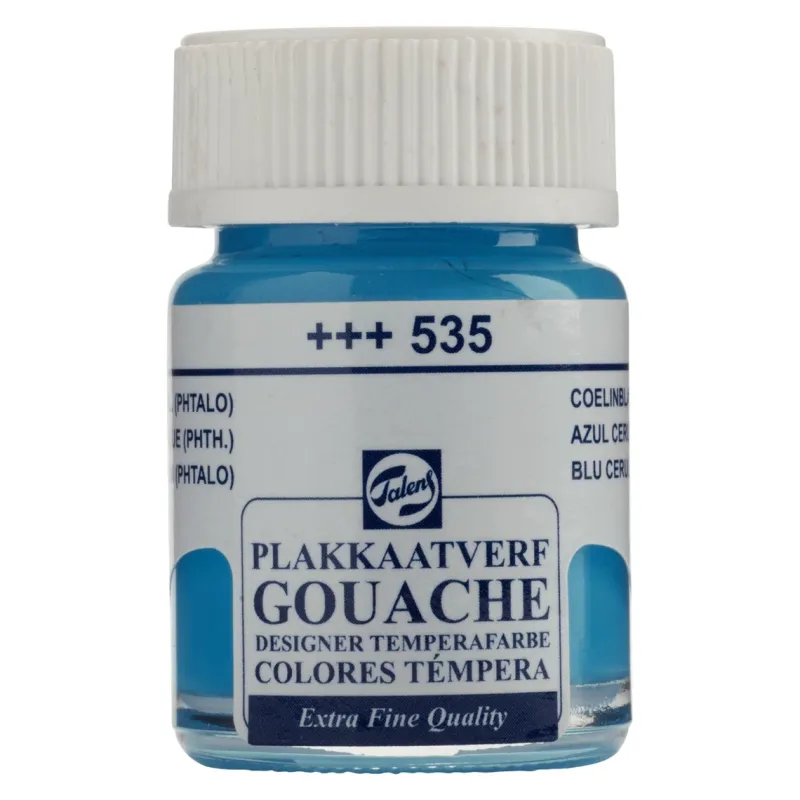 Talens : Gouache : Guaj Boya : 16 ml : Cerulean Blue (Phthalo)