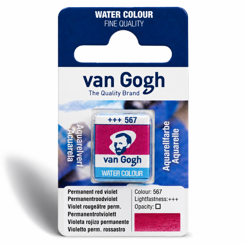 Van Gogh : Yarım Tablet Sulu Boya : Permanent Red Violet