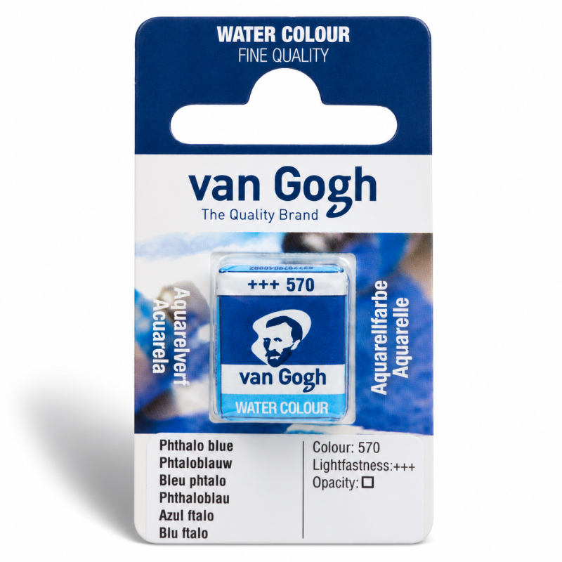 Van Gogh : Yarım Tablet Sulu Boya : Phthalo Blue (Primary)