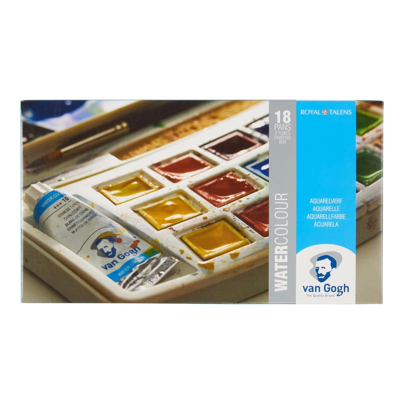Van Gogh : Yarım Tablet Sulu Boya Seti : 18 Renk