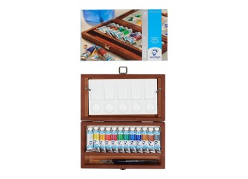 Van Gogh : Tüp Sulu Boya Seti : 12 Renk x10 ml : Ahşap Kutu (Aksesuar)
