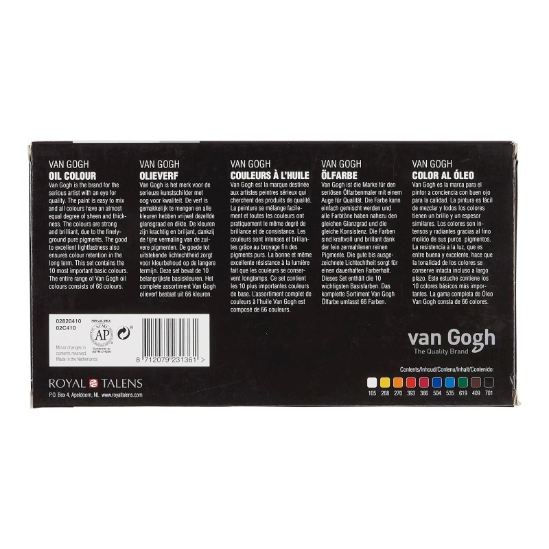 Van Gogh : Yağlı Boya Seti : Basic Set : 10 Renk x 20 ml