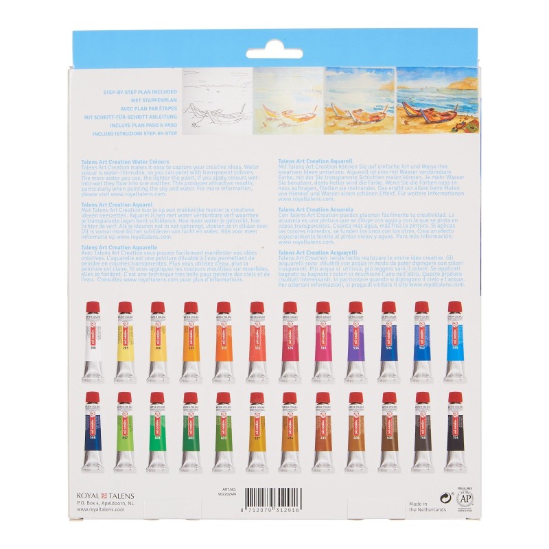 Talens : Art Creation : Sulu Boya Seti : 24 Renk x 12 ml