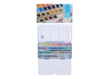 Van Gogh : Yarım Tablet Sulu Boya Seti : 48 Renk (Metal Kutu)