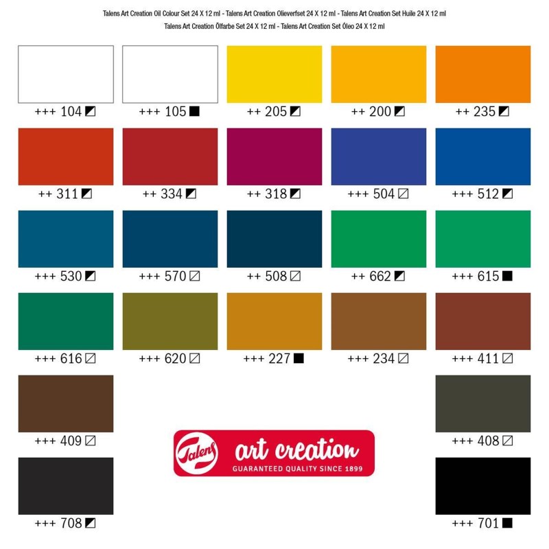 Talens : Art Creation : Yağlı Boya Seti : 24 Renk x 12 ml