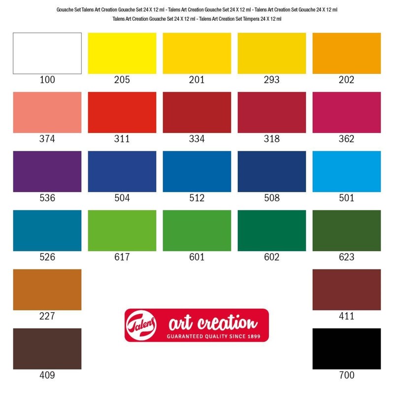 Talens : Art Creation : Guaj Boya Seti : 24 Renk x 12 ml