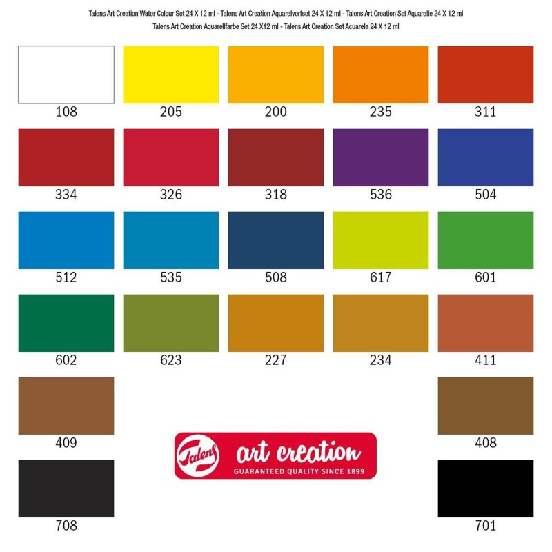 Talens : Art Creation : Sulu Boya Seti : 24 Renk x 12 ml