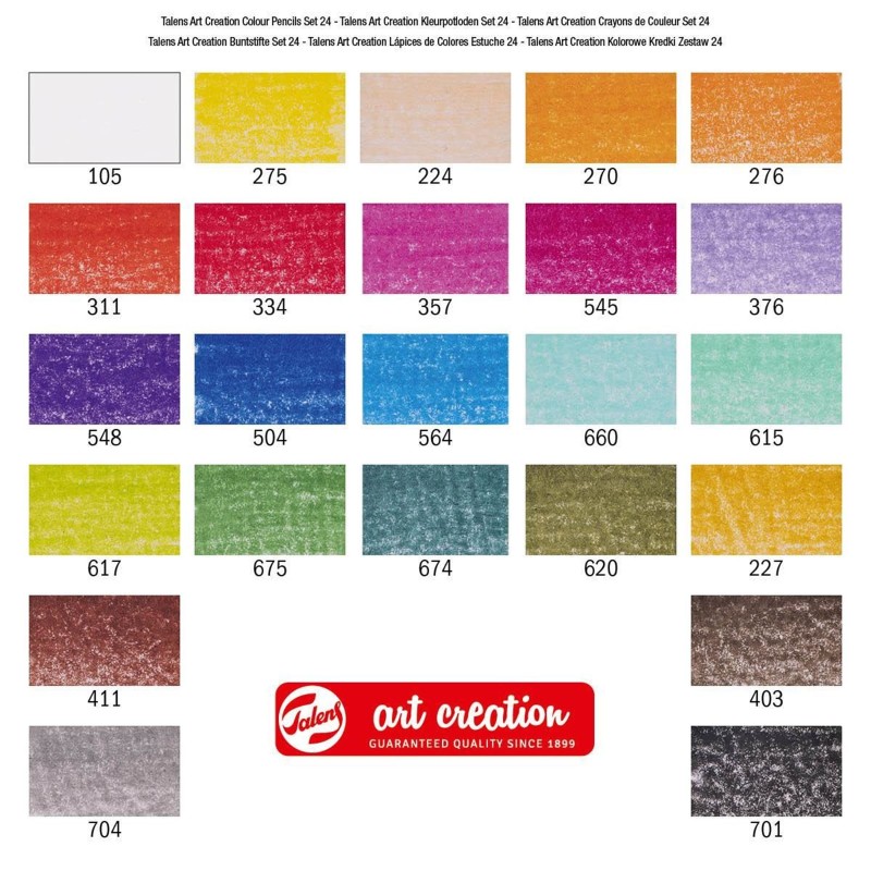 Talens : Art Creation : Kuru Boya Kalem Seti : 24 Renk