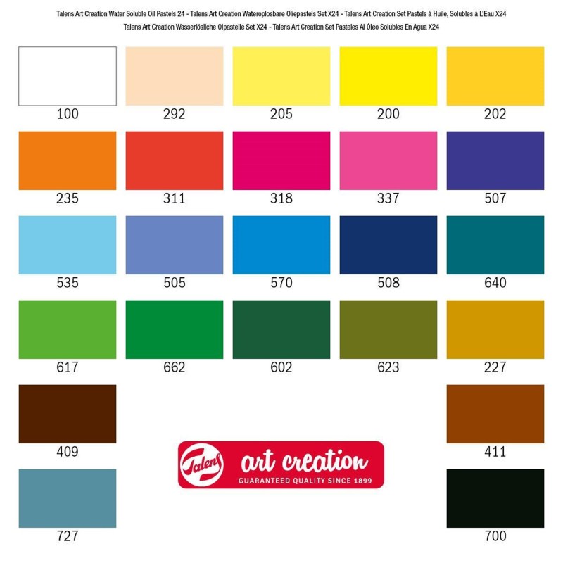 Talens : Art Creation : Sulandırılabilir Yağlı Pastel Boya Seti : 24 Renk