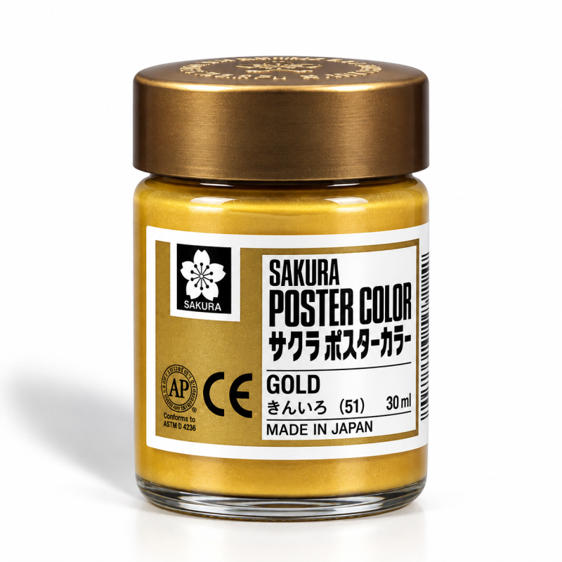Sakura : Poster Color : Guaj Boya : 30 ml : Gold