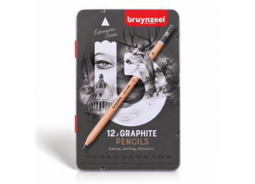 Bruynzeel : Expression : Grafit Kalem Seti : 12 Parça (Metal Kutu)