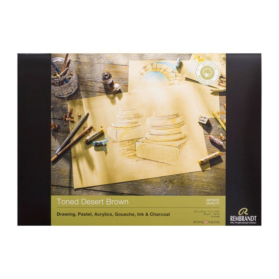 Rembrandt : Renkli Çizim Defteri : Desert Brown : A3 : 180 gr : 50 Yaprak