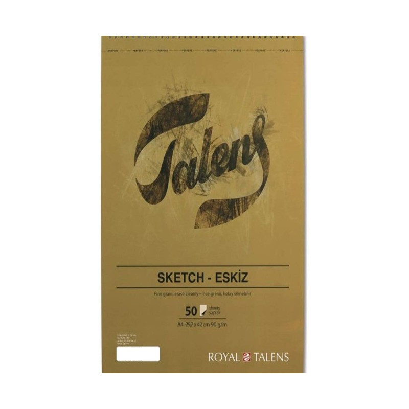 Talens : Çizim & Eskiz Bloğu : A4 : 90 gr : 50 Yaprak