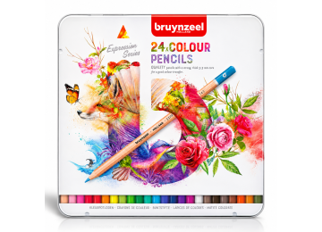 Bruynzeel : Expression : Kuru Boya Kalem Seti : 24 Renk (Metal Kutu)