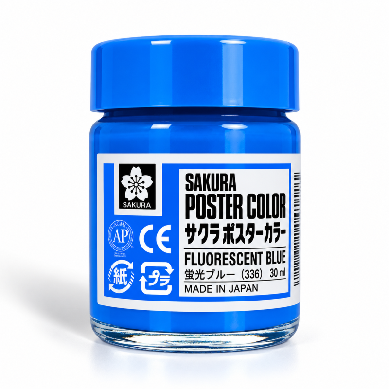 Sakura : Poster Color : Guaj Boya : 30 ml : Fluorescent Blue