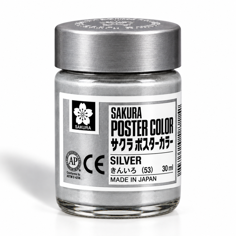 Sakura : Poster Color : Guaj Boya : 30 ml : Silver