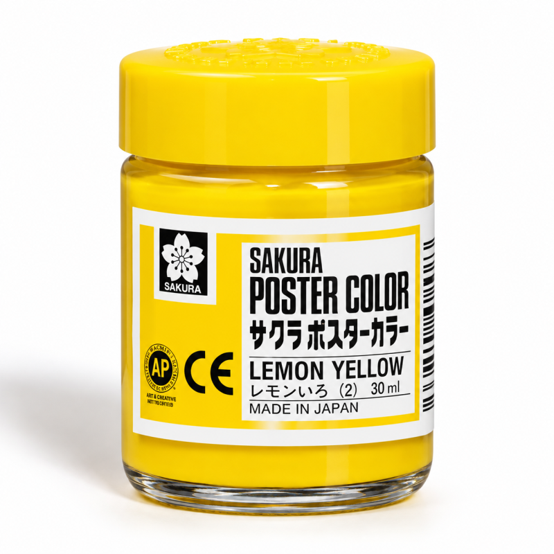 Sakura : Poster Color : Guaj Boya : 30 ml : Lemon Yellow