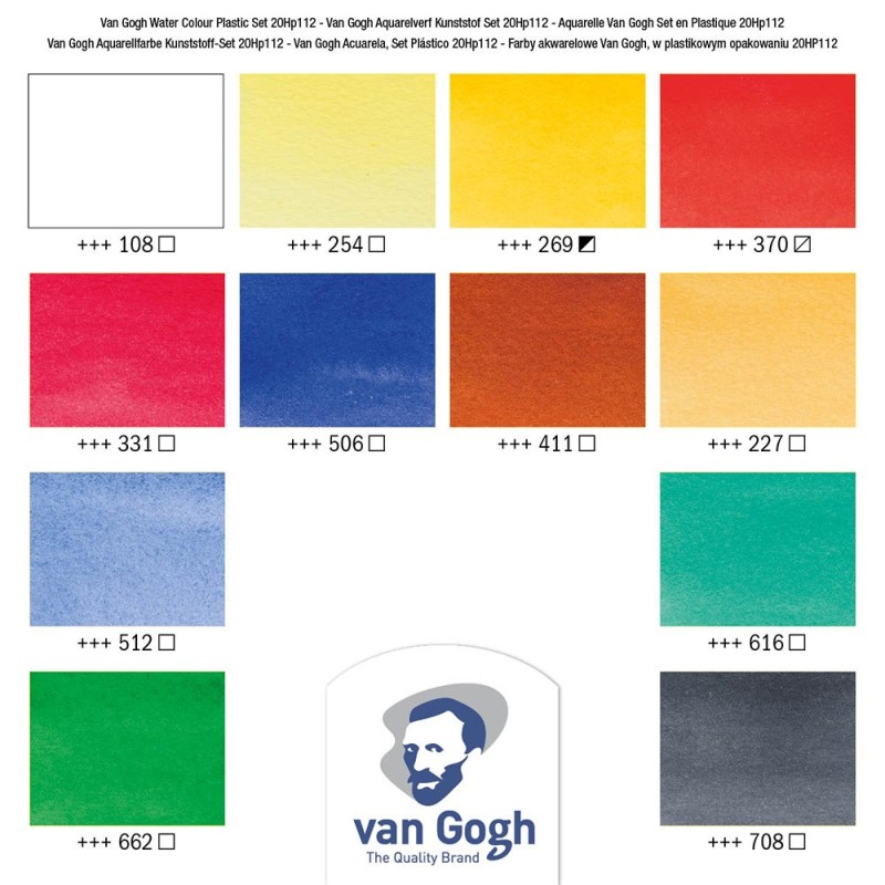 Van Gogh : Tüp Sulu Boya Seti : 12 Renk x10 ml
