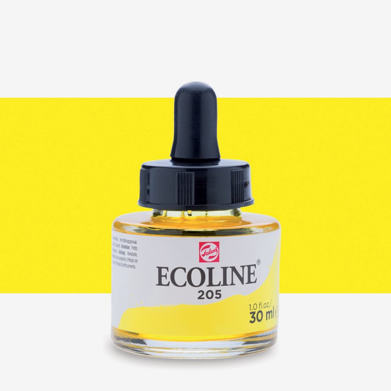Talens : Ecoline : Sıvı Sulu Boya : 30 ml : Lemon Yellow (Primary)
