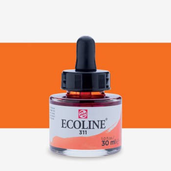 Talens : Ecoline : Sıvı Sulu Boya : 30 ml : Vermilion