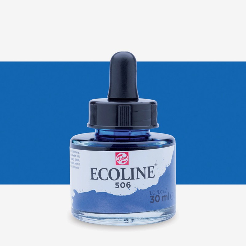 Talens : Ecoline : Sıvı Sulu Boya : 30 ml : Ultramarine Deep