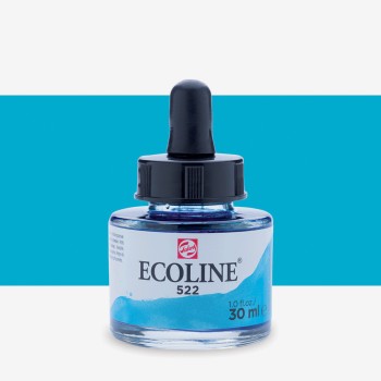 Talens : Ecoline : Sıvı Sulu Boya : 30 ml : Turquoise Blue
