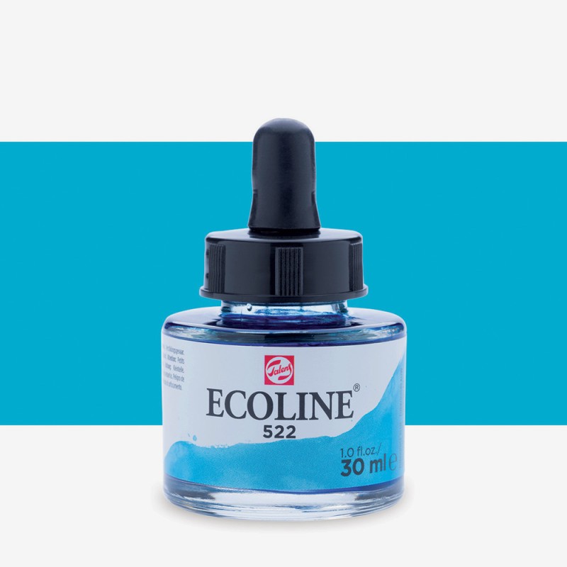 Talens : Ecoline : Sıvı Sulu Boya : 30 ml : Turquoise Blue