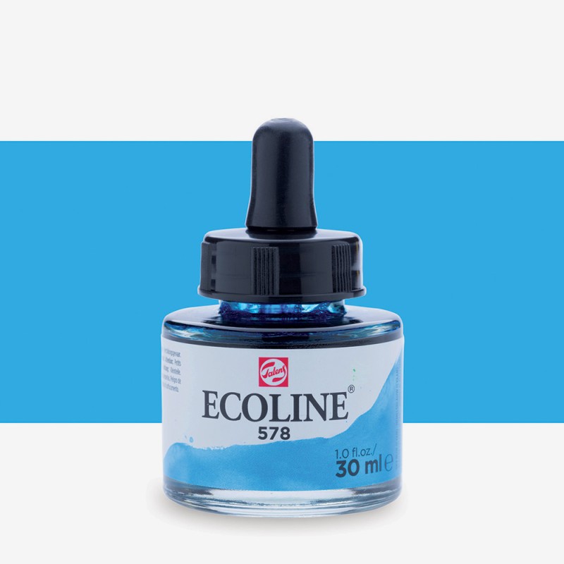 Talens : Ecoline : Sıvı Sulu Boya : 30 ml : Sky Blue (Cyan)