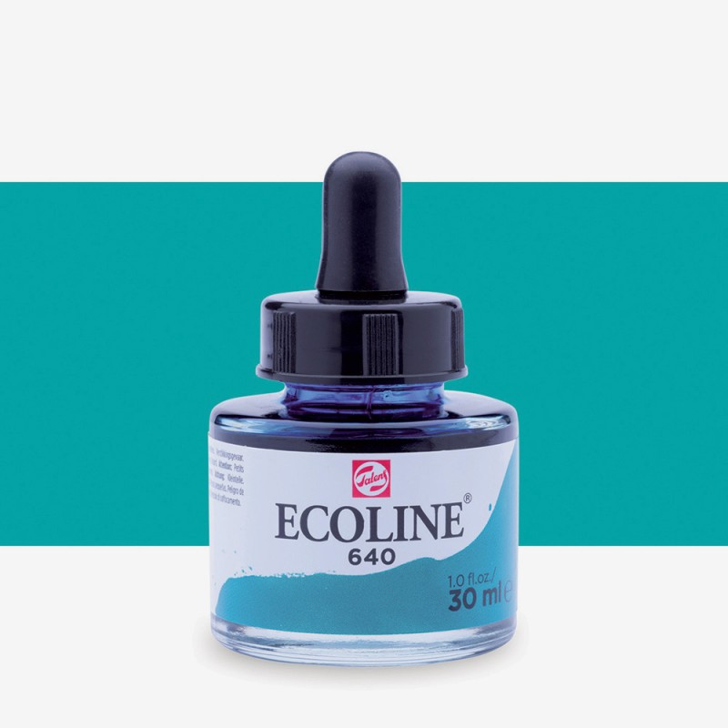 Talens : Ecoline : Sıvı Sulu Boya : 30 ml : Bluish Green