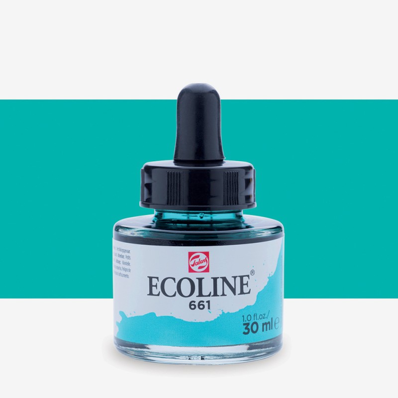 Talens : Ecoline : Sıvı Sulu Boya : 30 ml : Turquoise Green