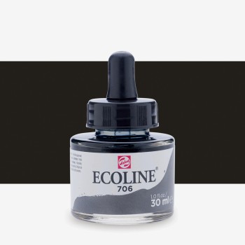 Talens : Ecoline : Sıvı Sulu Boya : 30 ml : Deep Grey