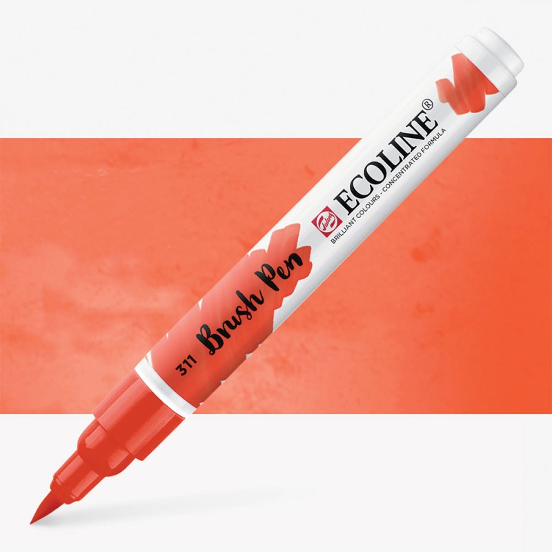 Talens : Ecoline : Fırça Uçlu Kalem : Vermilion
