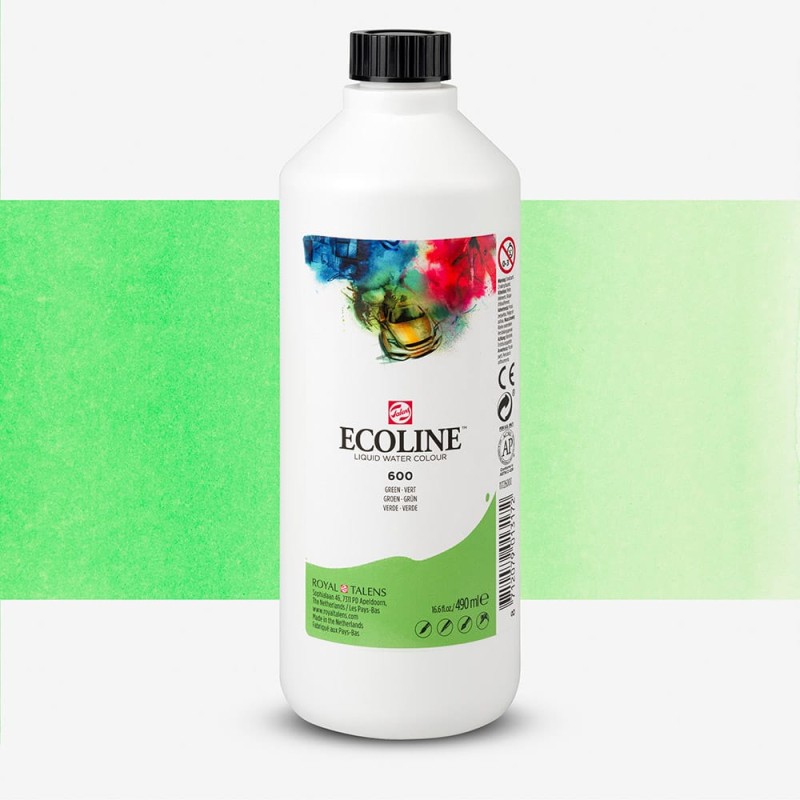 Talens : Ecoline : Sıvı Sulu Boya : 490 ml : Green