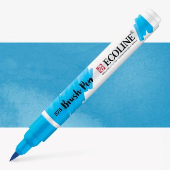 Talens : Ecoline : Fırça Uçlu Kalem : Sky Blue (Cyan)
