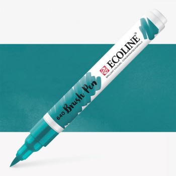 Talens : Ecoline : Fırça Uçlu Kalem : Bluish Green