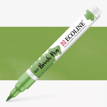 Talens : Ecoline : Fırça Uçlu Kalem : Bronze Green