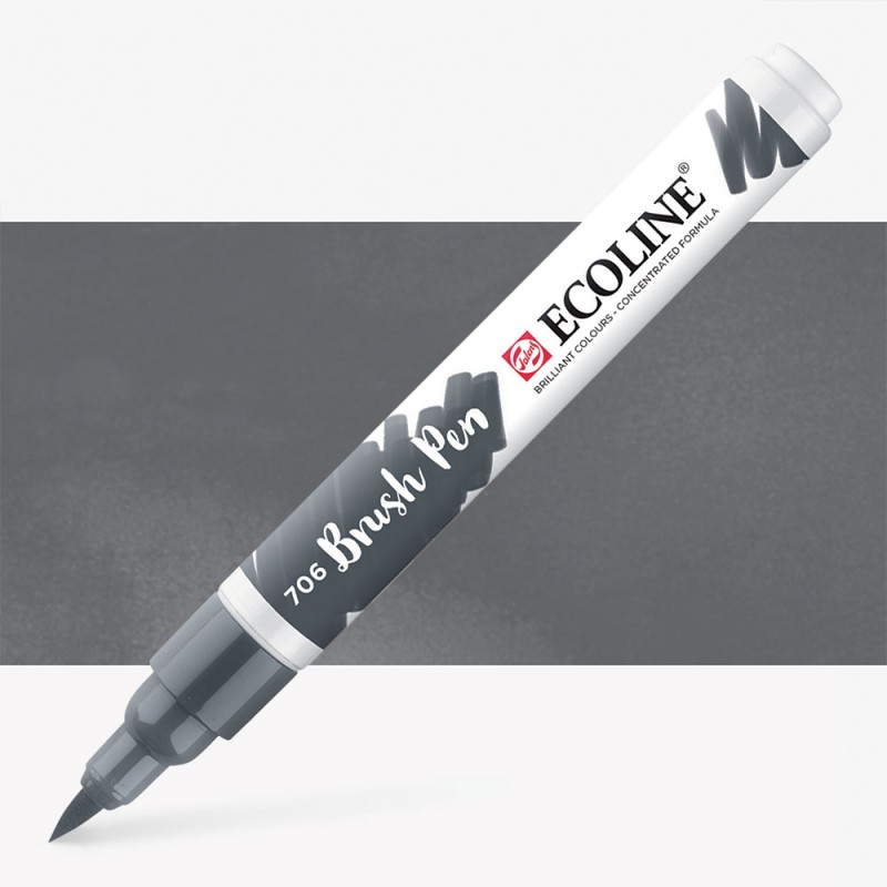 Talens : Ecoline : Fırça Uçlu Kalem : Deep Grey