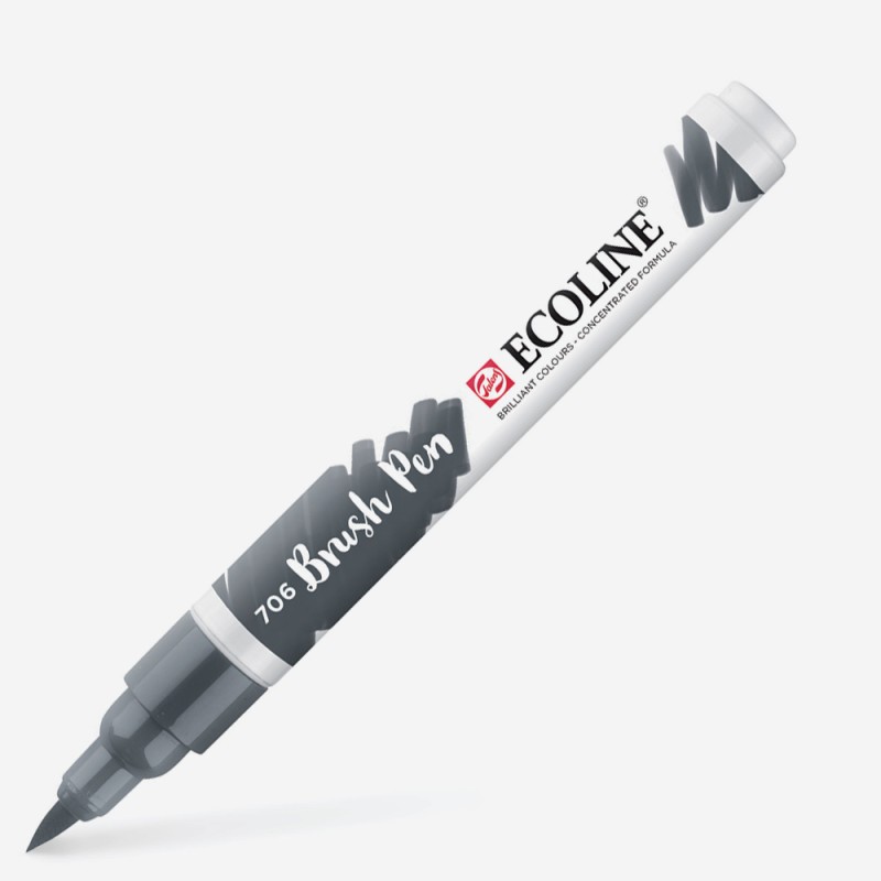 Talens : Ecoline : Fırça Uçlu Kalem : Deep Grey