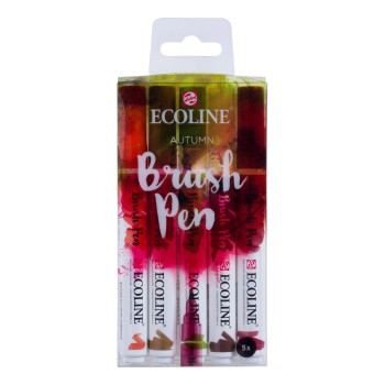Talens : Ecoline : Fırça Uçlu Kalem Seti : 5 Renk : Autumn