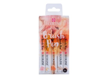 Talens : Ecoline : Fırça Uçlu Kalem Seti : 5 Renk : Beige Pink