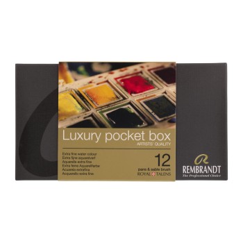 Rembrandt : Tablet Sulu Boya Seti : Pocket Box : 12 Renk (Plastik Kutu)