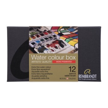 Rembrandt : Tablet Sulu Boya Seti : Mono-Pigmented Colour : 12 Renk (Metal Kutu)