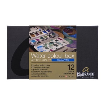 Rembrandt : Tablet Sulu Boya Seti : Granulating Colour : 12 Renk (Metal Kutu)