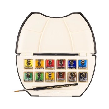 Rembrandt : Tablet Sulu Boya Seti : Pocket Box : 12 Renk (Plastik Kutu)