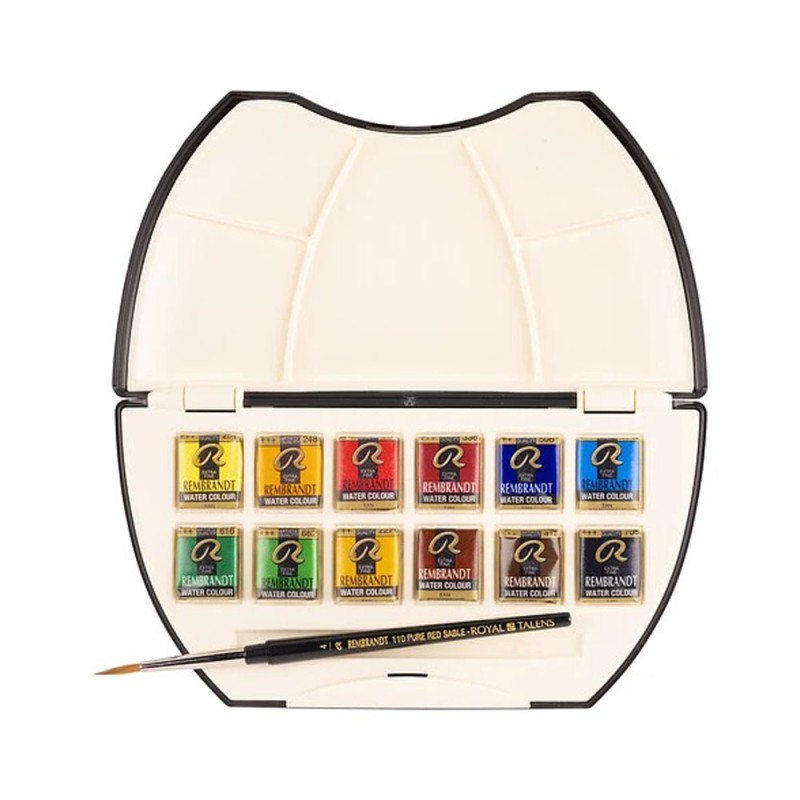 Rembrandt : Tablet Sulu Boya Seti : Pocket Box : 12 Renk (Plastik Kutu)